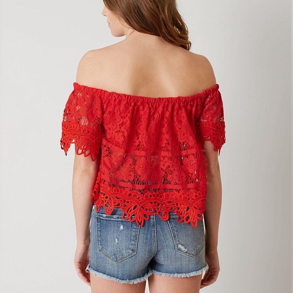 Free people Sweet Dreams Top size S bright red color - Picture 2 of 12